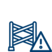 Icon von einer Pferdebox mit einem Achtung-Zeichen unhten rechts