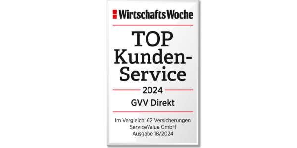 Testsiegel der Wirtschaftswoche: GVV Direkt hat Top Kunden-Service 2024 Testsiegel der Wirtschaftswoche: GVV Direkt hat Top Kunden-Service 2024